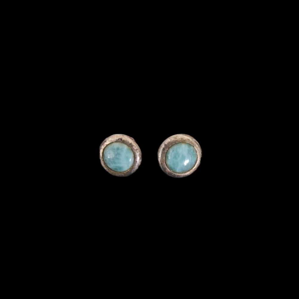 Turqoise Sterling 925 Stud Button Earrings